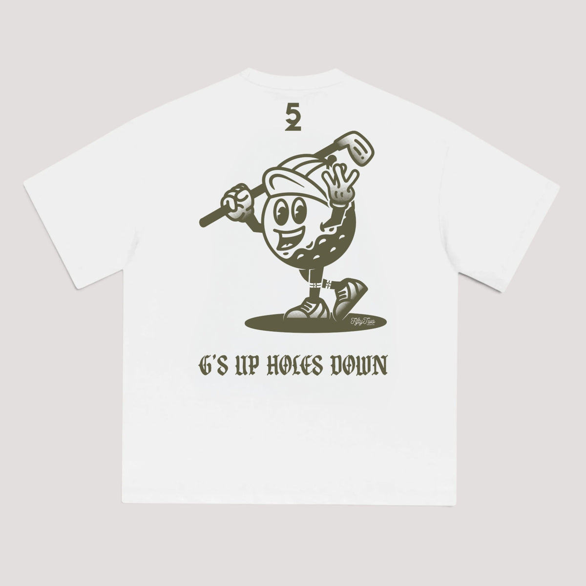 G's UP HOLES DOWN TEE | WHITE