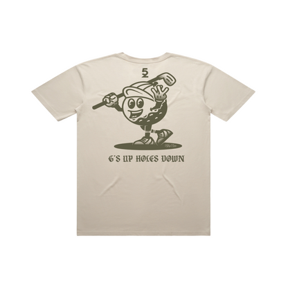 G's Up Holes Down Tee - Bone