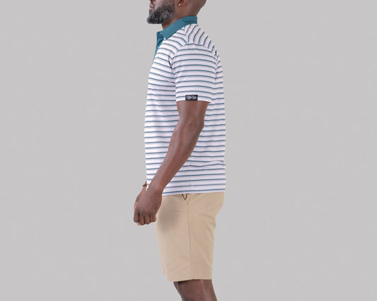 Fairway Stripe Polo (Atlantic)