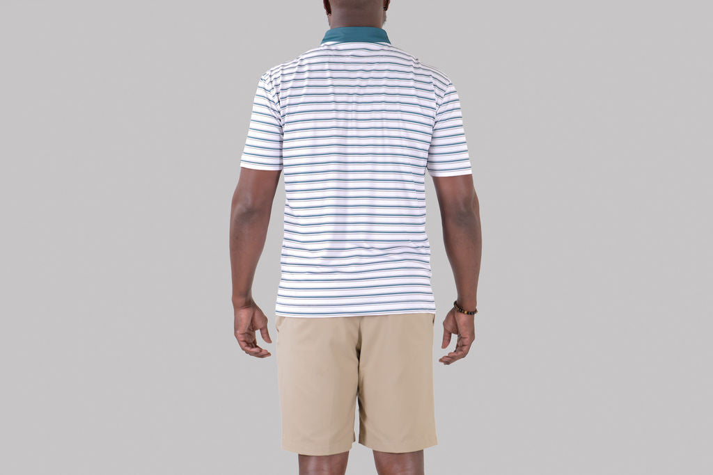 Fairway Stripe Polo (Atlantic)