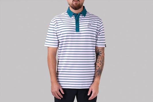 Fairway Stripe Polo (Atlantic)