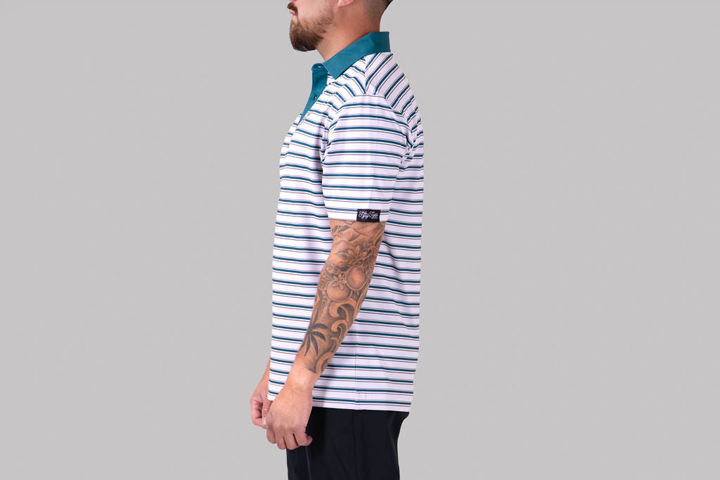 Fairway Stripe Polo (Atlantic)