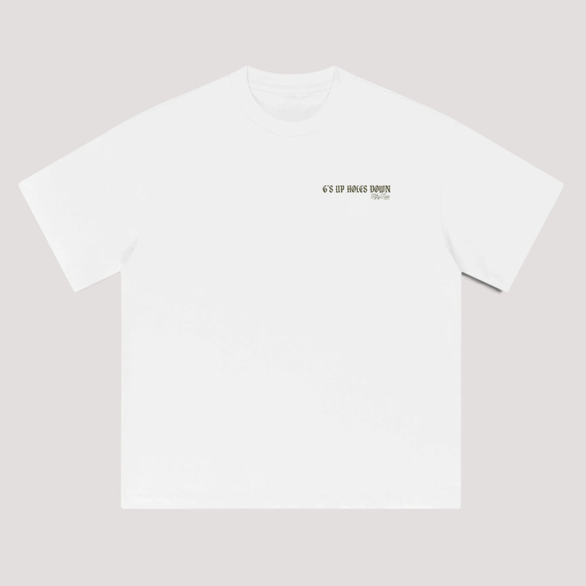G's UP HOLES DOWN TEE | WHITE